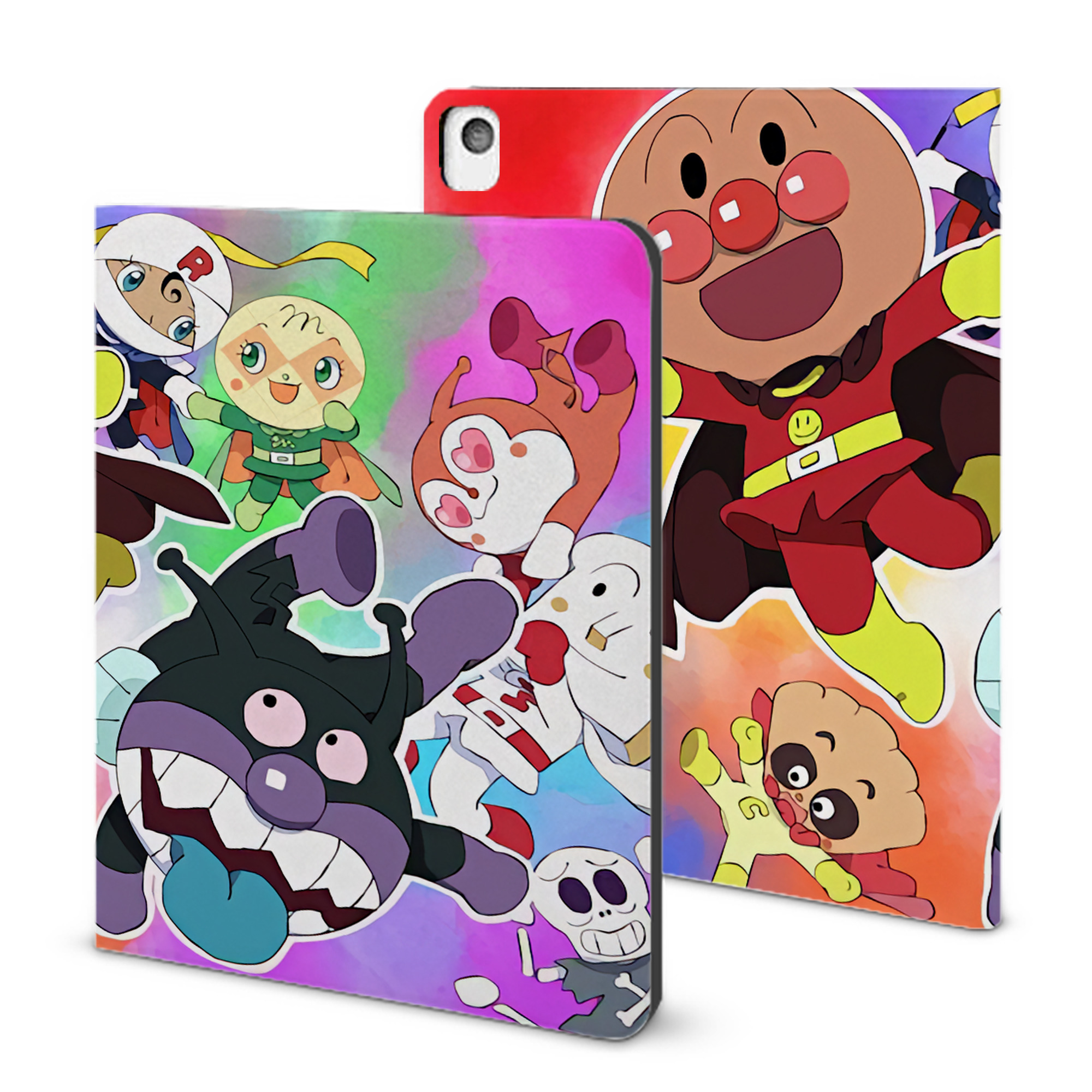 （画像用） アンパンマン Anpanman IPadケース ペンホルダー付き ブックスタイルデザイン